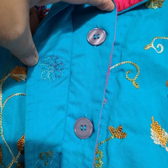 Vintage The Quacker Factory Blue Beaded Jacket - Picture 12 of 14